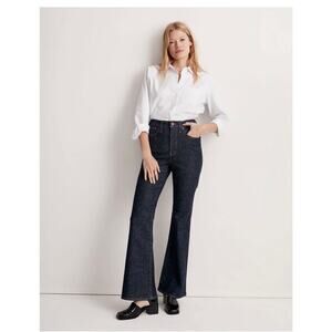 Madewell Dark Blue Flare Jeans-PROFESSIONALLY HEMMED